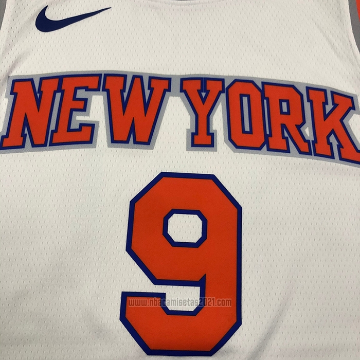 Camiseta New York Knicks RJ Barrett #9 Association Blanco